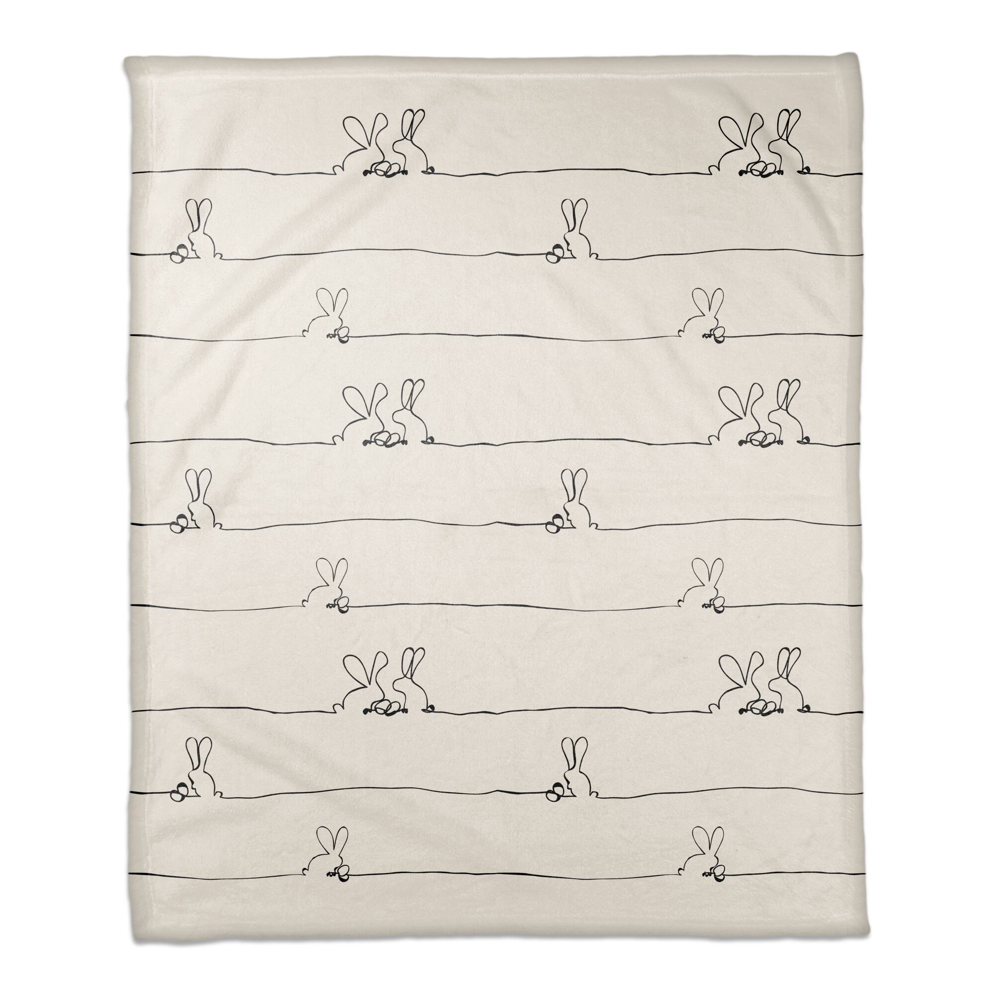 Easter Bunnies Design 4 50" x 60" Coral Fleece Blanket